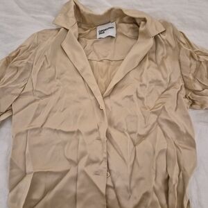 Orseund Iris Gold Satin Le Funk Top XS